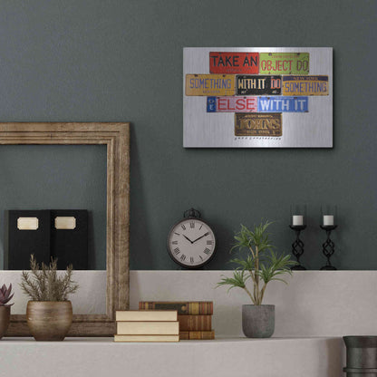 Luxe Metal Art 'Johns Object' by Gregory Constantine, Metal Wall Art,16x12