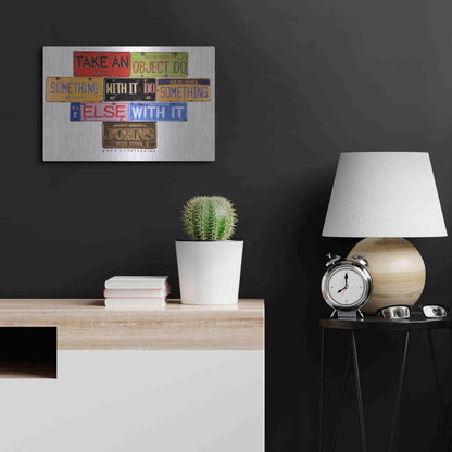 Luxe Metal Art 'Johns Object' by Gregory Constantine, Metal Wall Art,24x16