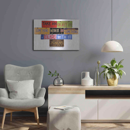 Luxe Metal Art 'Johns Object' by Gregory Constantine, Metal Wall Art,24x16