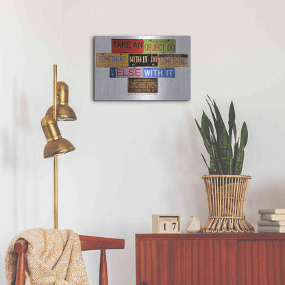 Luxe Metal Art 'Johns Object' by Gregory Constantine, Metal Wall Art,24x16