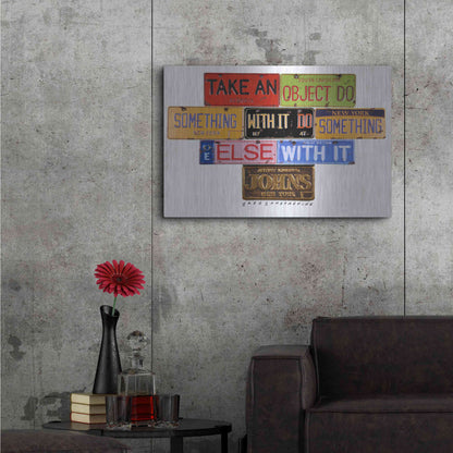 Luxe Metal Art 'Johns Object' by Gregory Constantine, Metal Wall Art,36x24