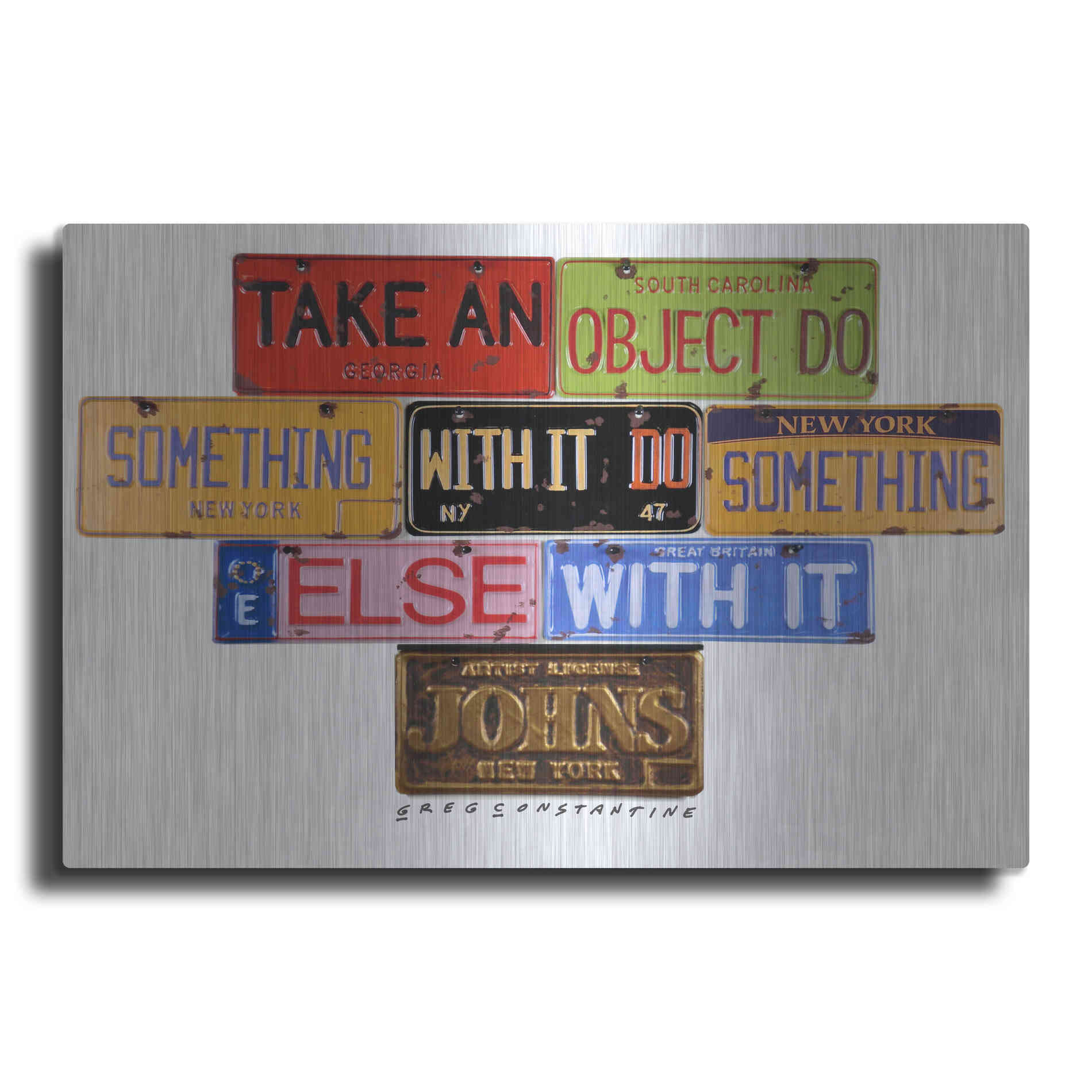 Luxe Metal Art 'Johns Object' by Gregory Constantine, Metal Wall Art