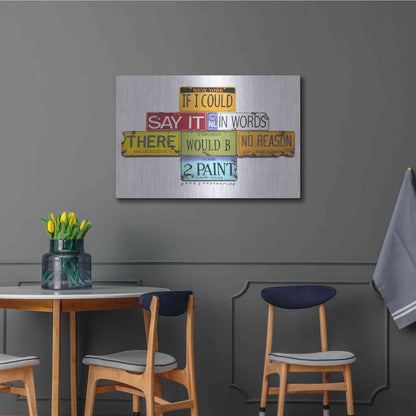 Luxe Metal Art 'Hopper Say It In Words' by Gregory Constantine, Metal Wall Art,36x24