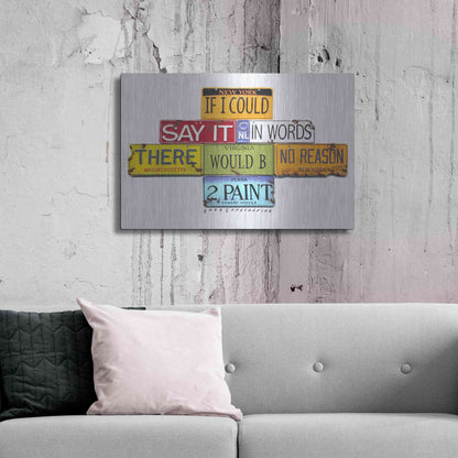 Luxe Metal Art 'Hopper Say It In Words' by Gregory Constantine, Metal Wall Art,36x24