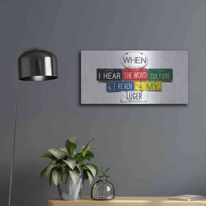 Luxe Metal Art 'Goering Luger' by Gregory Constantine, Metal Wall Art,24x12