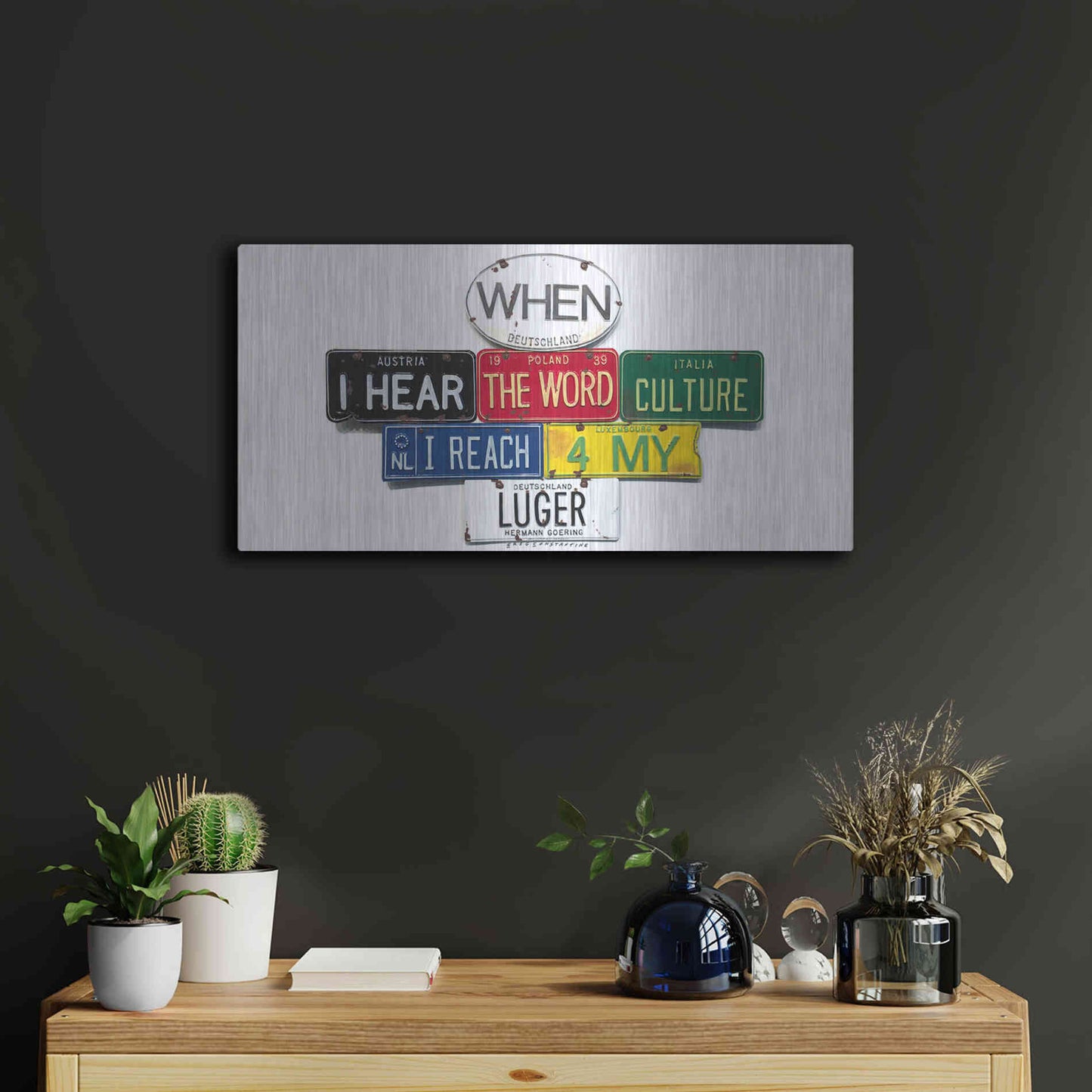 Luxe Metal Art 'Goering Luger' by Gregory Constantine, Metal Wall Art,24x12