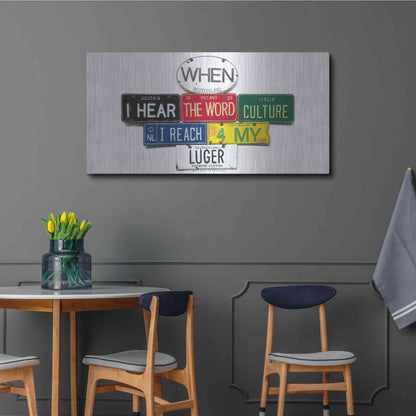Luxe Metal Art 'Goering Luger' by Gregory Constantine, Metal Wall Art,48x24