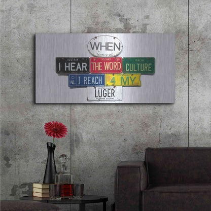 Luxe Metal Art 'Goering Luger' by Gregory Constantine, Metal Wall Art,48x24