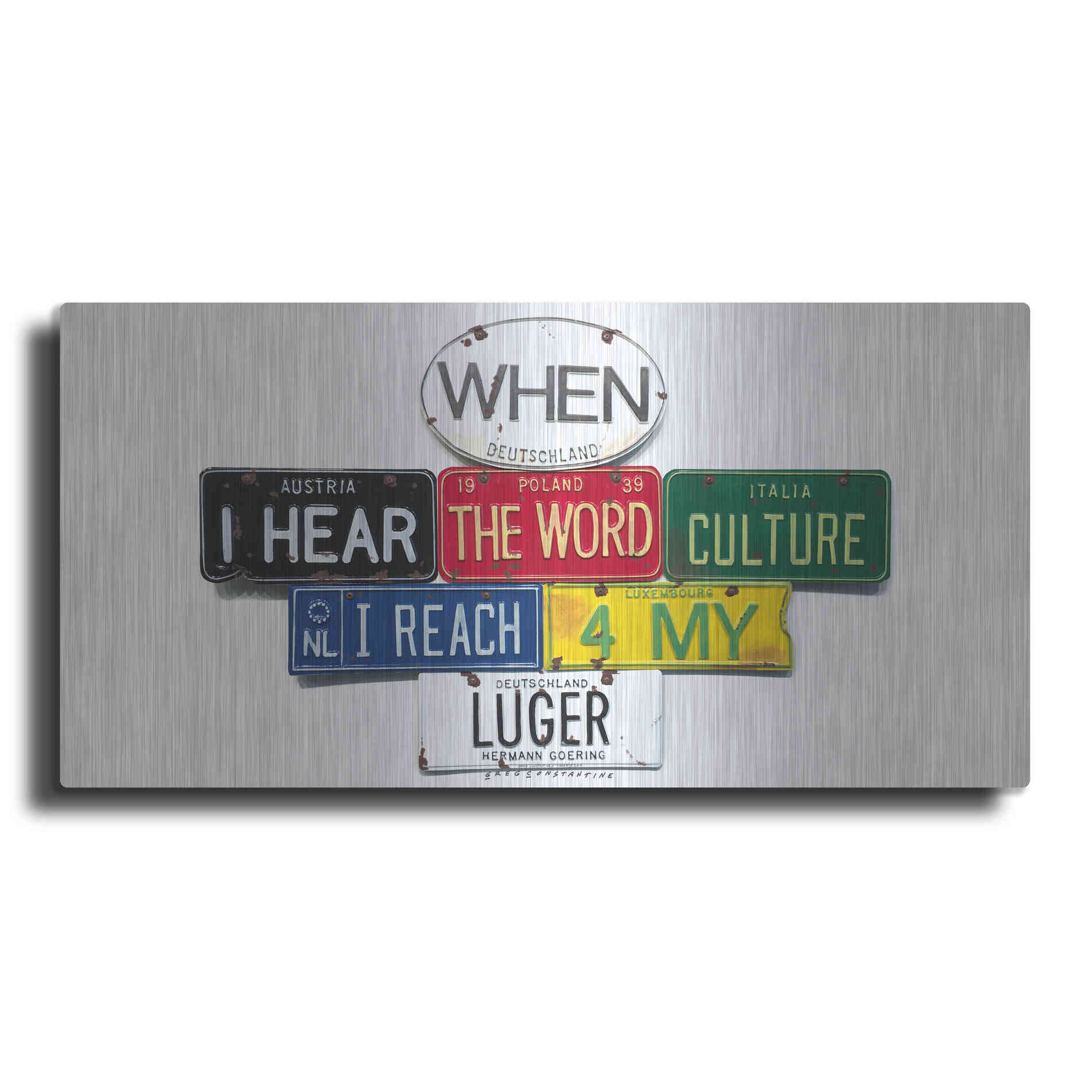 Luxe Metal Art 'Goering Luger' by Gregory Constantine, Metal Wall Art