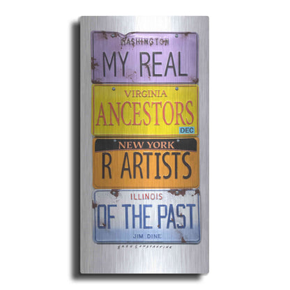 Luxe Metal Art 'Dine Real Ancestors' by Gregory Constantine, Metal Wall Art