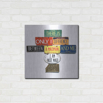 Luxe Metal Art 'Dali Not Mad' by Gregory Constantine, Metal Wall Art,24x24