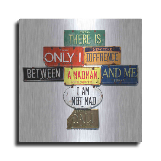 Luxe Metal Art 'Dali Not Mad' by Gregory Constantine, Metal Wall Art