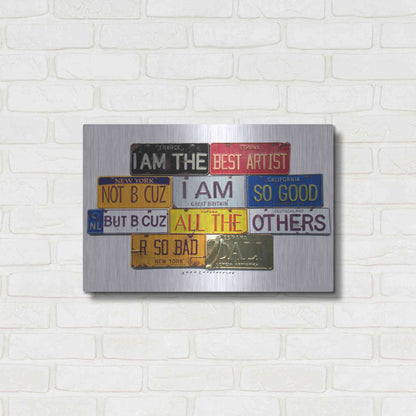 Luxe Metal Art 'Dali Best Artist' by Gregory Constantine, Metal Wall Art,24x16