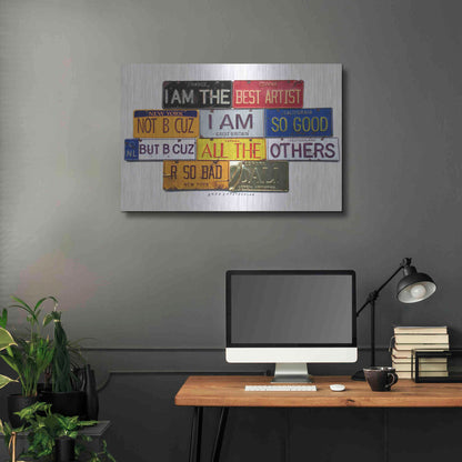 Luxe Metal Art 'Dali Best Artist' by Gregory Constantine, Metal Wall Art,36x24