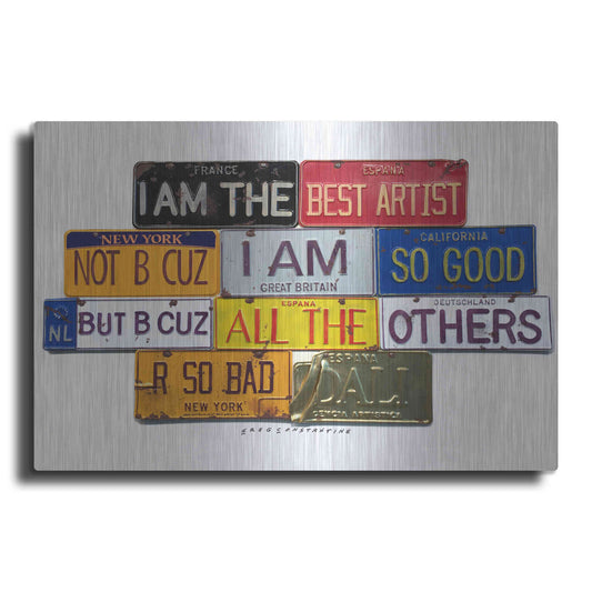 Luxe Metal Art 'Dali Best Artist' by Gregory Constantine, Metal Wall Art