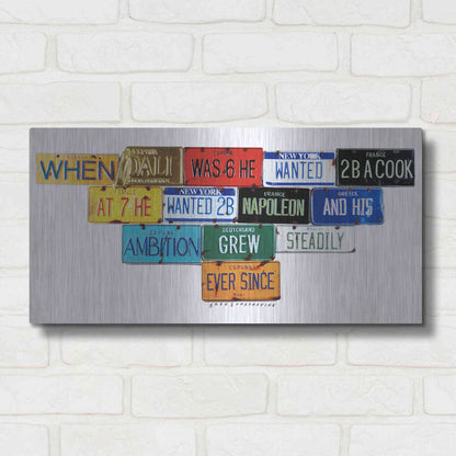 Luxe Metal Art 'Dali Ambition' by Gregory Constantine, Metal Wall Art,24x12