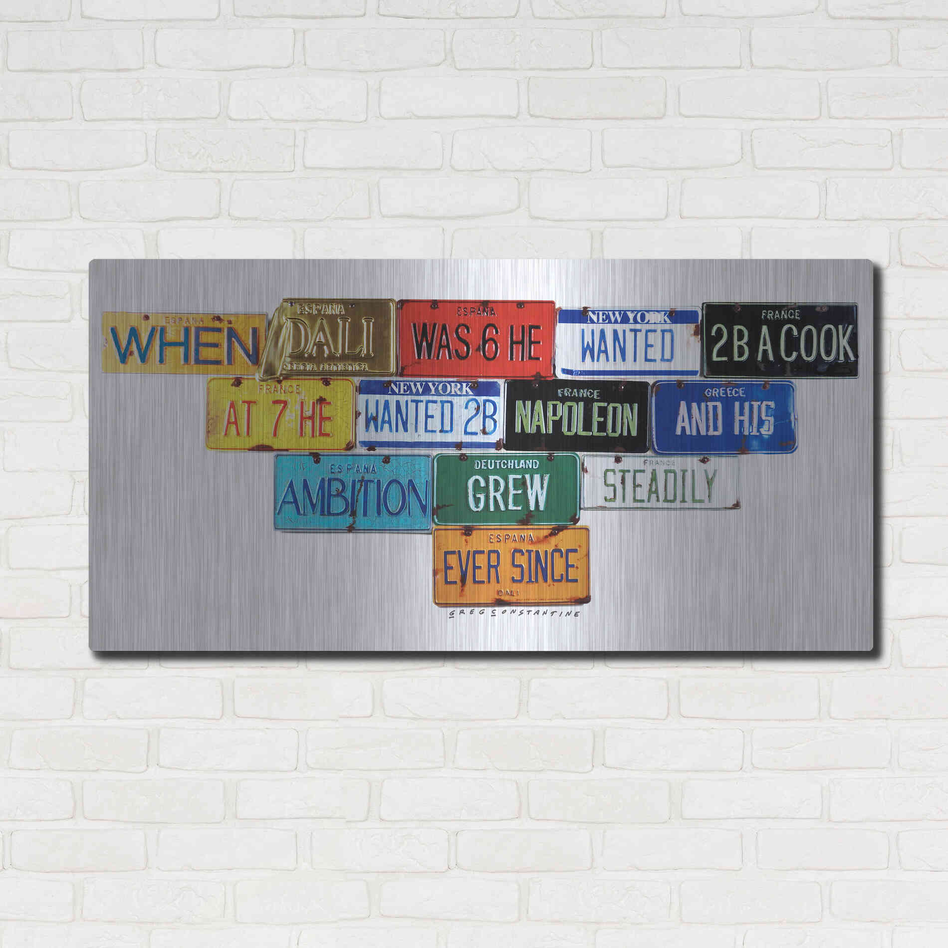 Luxe Metal Art 'Dali Ambition' by Gregory Constantine, Metal Wall Art,48x24