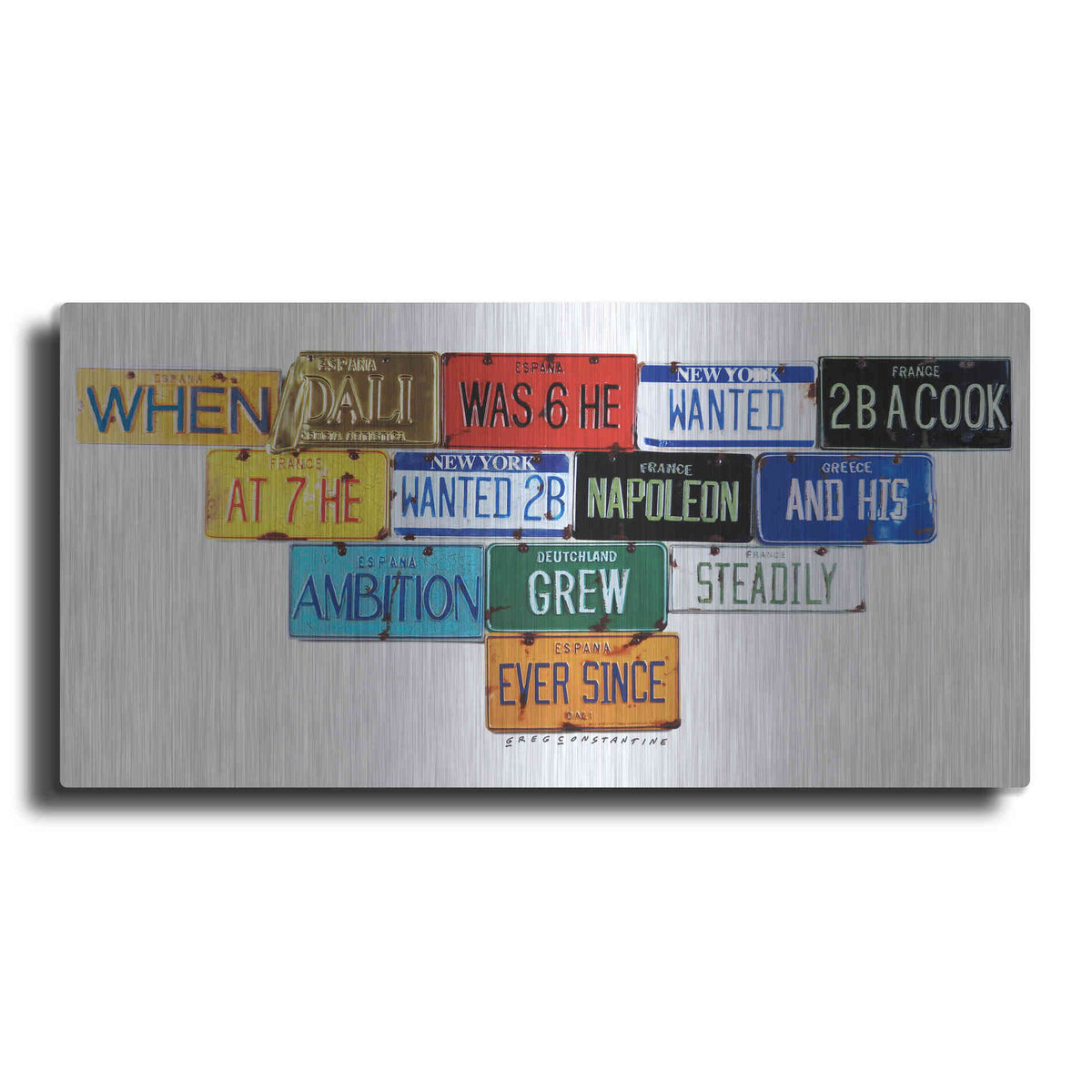 Luxe Metal Art 'Dali Ambition' by Gregory Constantine, Metal Wall Art