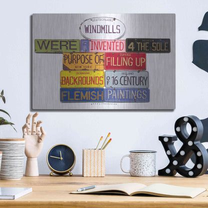 Luxe Metal Art 'Coren Windmills' by Gregory Constantine, Metal Wall Art,16x12