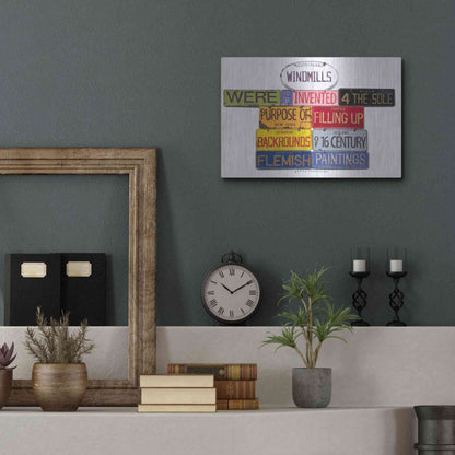 Luxe Metal Art 'Coren Windmills' by Gregory Constantine, Metal Wall Art,16x12