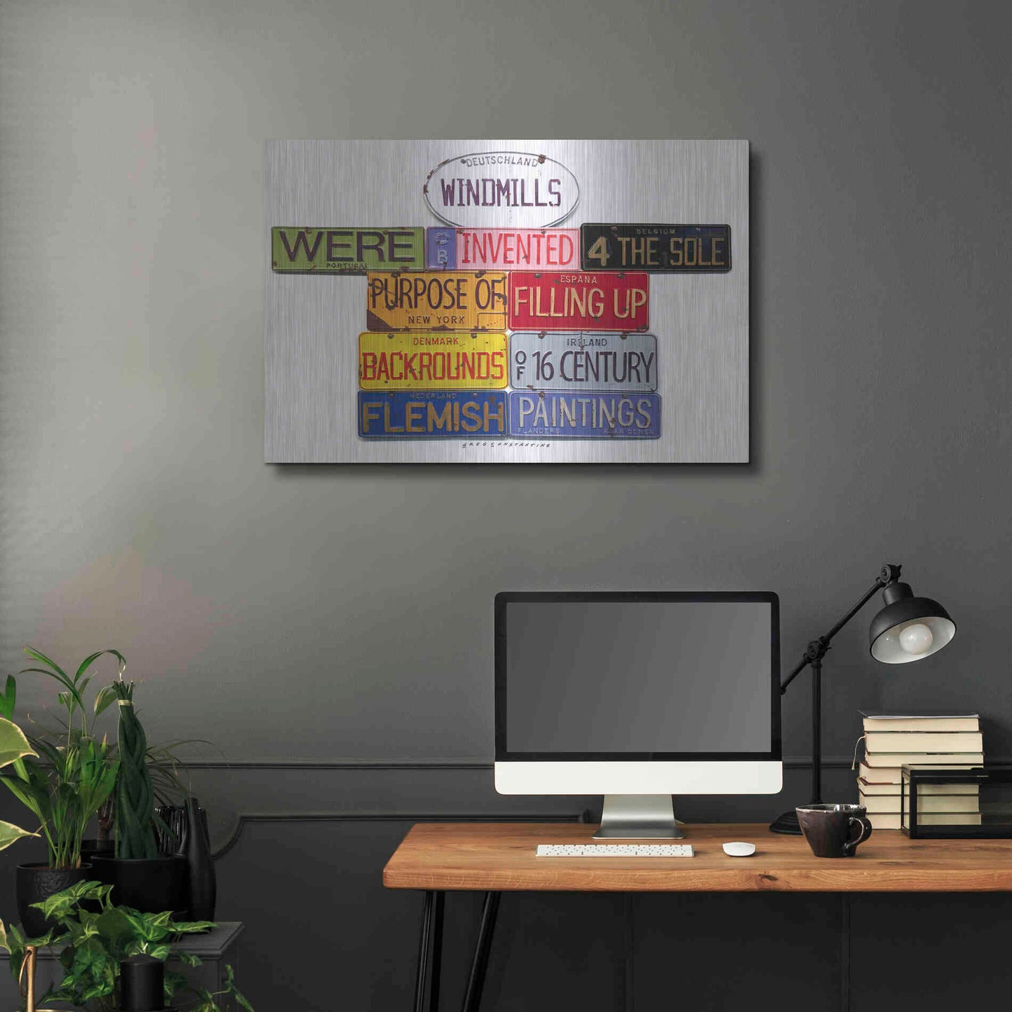 Luxe Metal Art 'Coren Windmills' by Gregory Constantine, Metal Wall Art,36x24