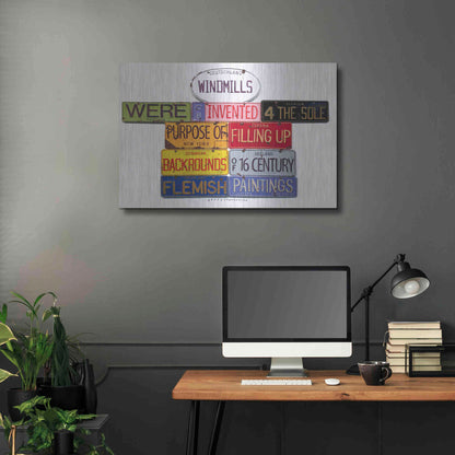 Luxe Metal Art 'Coren Windmills' by Gregory Constantine, Metal Wall Art,36x24