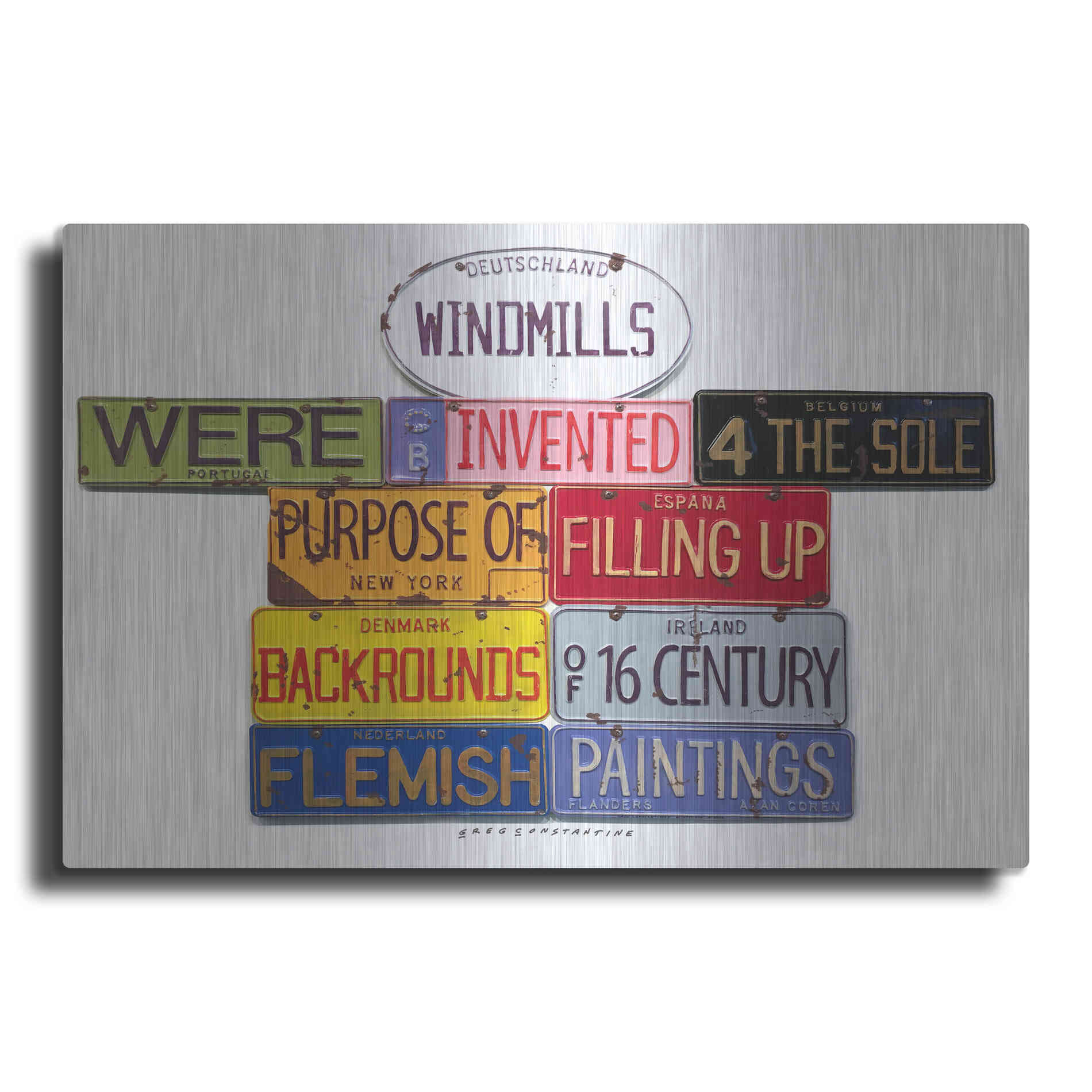 Luxe Metal Art 'Coren Windmills' by Gregory Constantine, Metal Wall Art