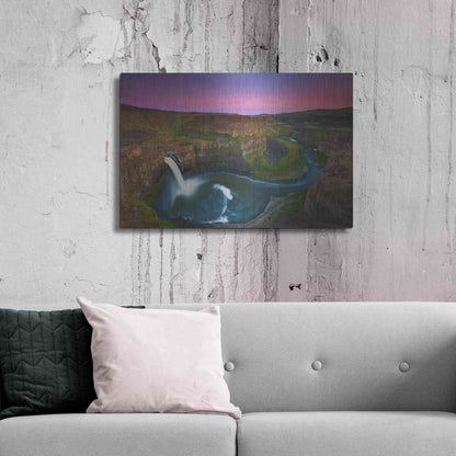 Luxe Metal Art 'Palouse Falls' by Jesse Estes, Metal Wall Art,36x24