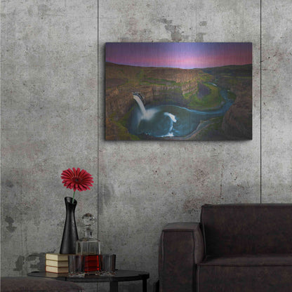 Luxe Metal Art 'Palouse Falls' by Jesse Estes, Metal Wall Art,36x24