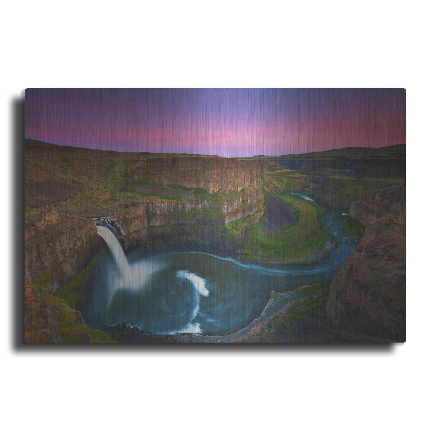 Luxe Metal Art 'Palouse Falls' by Jesse Estes, Metal Wall Art