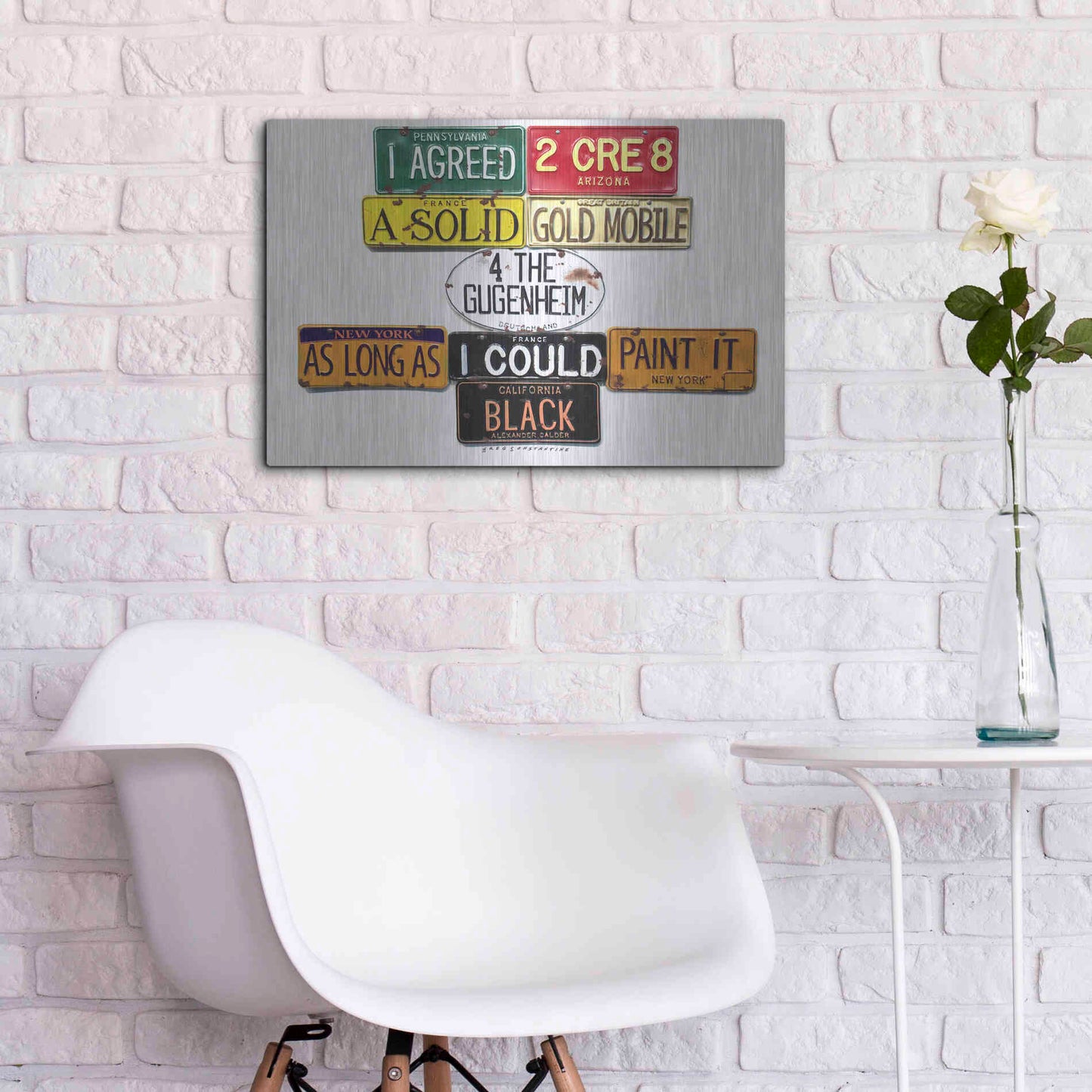 Luxe Metal Art 'Calder Gold Mobile' by Gregory Constantine, Metal Wall Art,24x16