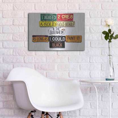 Luxe Metal Art 'Calder Gold Mobile' by Gregory Constantine, Metal Wall Art,24x16