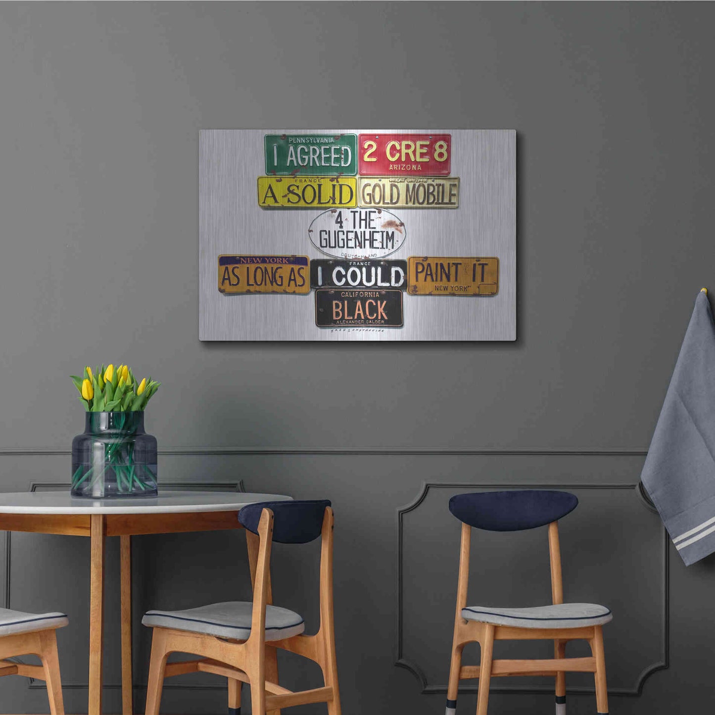 Luxe Metal Art 'Calder Gold Mobile' by Gregory Constantine, Metal Wall Art,36x24