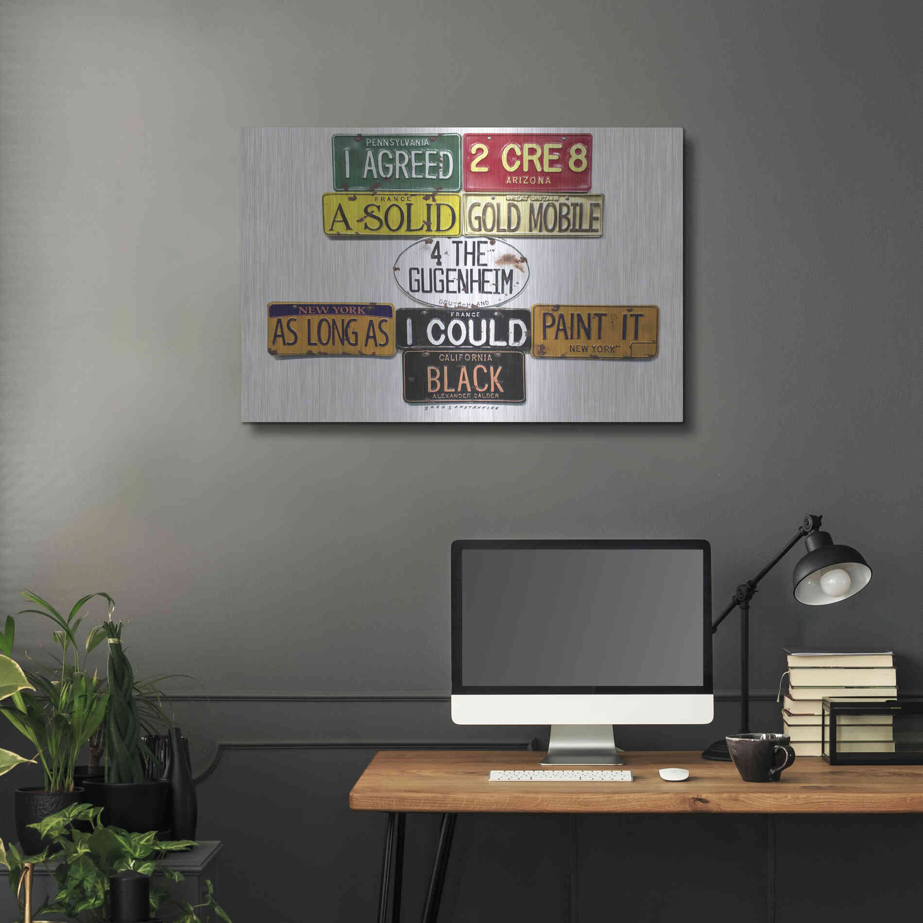 Luxe Metal Art 'Calder Gold Mobile' by Gregory Constantine, Metal Wall Art,36x24