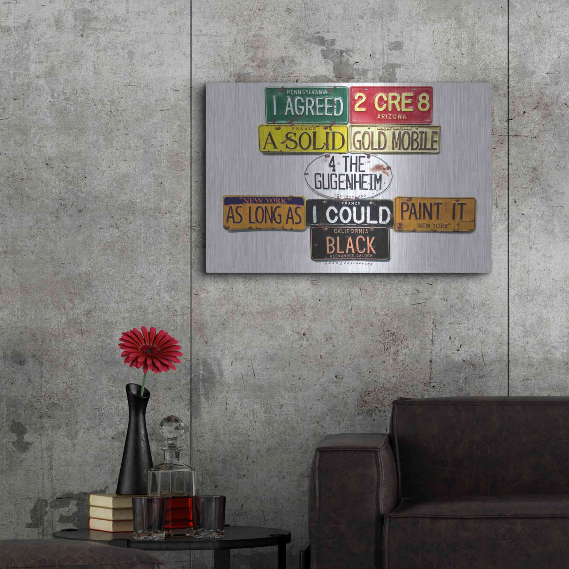 Luxe Metal Art 'Calder Gold Mobile' by Gregory Constantine, Metal Wall Art,36x24