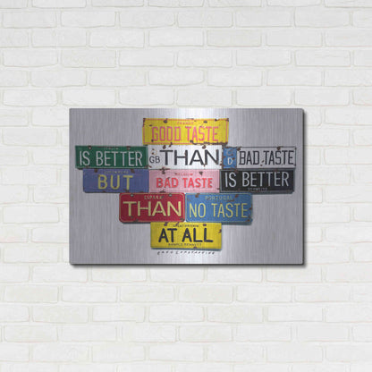 Luxe Metal Art 'Bennett Good Taste' by Gregory Constantine, Metal Wall Art,36x24