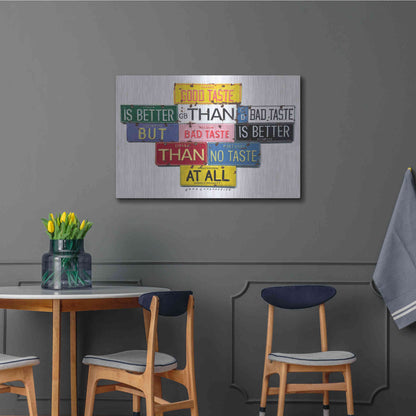 Luxe Metal Art 'Bennett Good Taste' by Gregory Constantine, Metal Wall Art,36x24