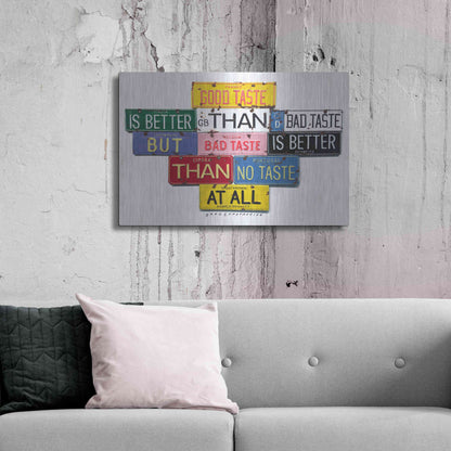 Luxe Metal Art 'Bennett Good Taste' by Gregory Constantine, Metal Wall Art,36x24