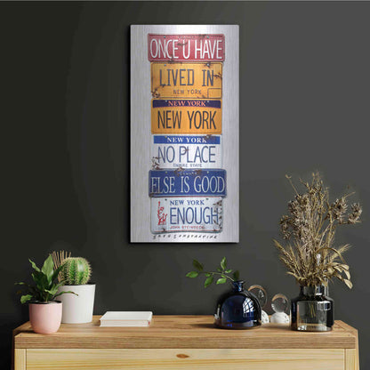 Luxe Metal Art 'Steinbeck Once U Have Lived' by Gregory Constantine, Metal Wall Art,12x24