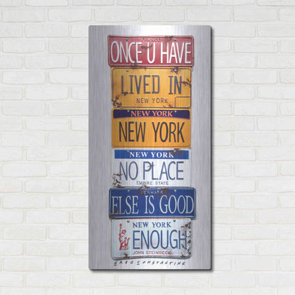Luxe Metal Art 'Steinbeck Once U Have Lived' by Gregory Constantine, Metal Wall Art,24x48
