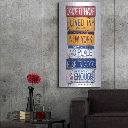 Luxe Metal Art 'Steinbeck Once U Have Lived' by Gregory Constantine, Metal Wall Art,24x48
