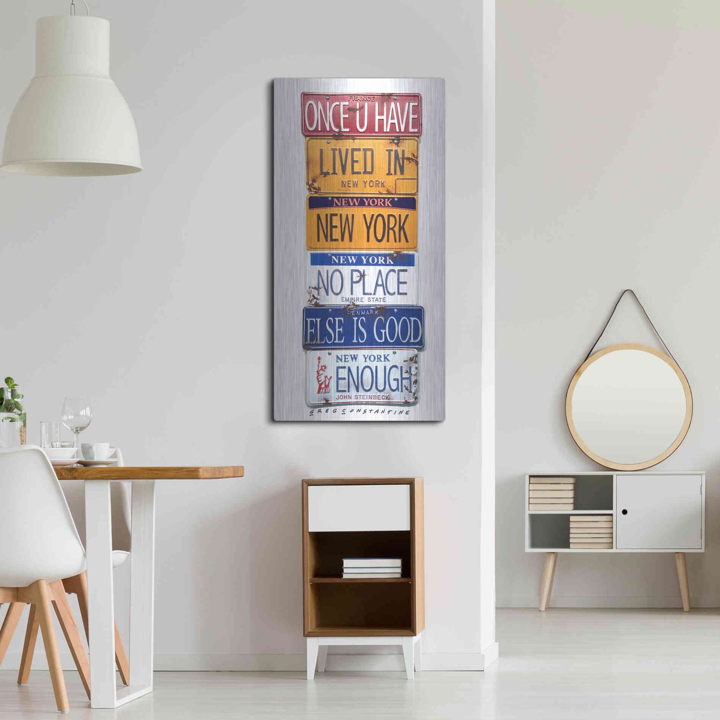 Luxe Metal Art 'Steinbeck Once U Have Lived' by Gregory Constantine, Metal Wall Art,24x48