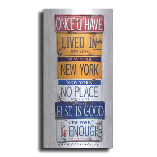 Luxe Metal Art 'Steinbeck Once U Have Lived' by Gregory Constantine, Metal Wall Art