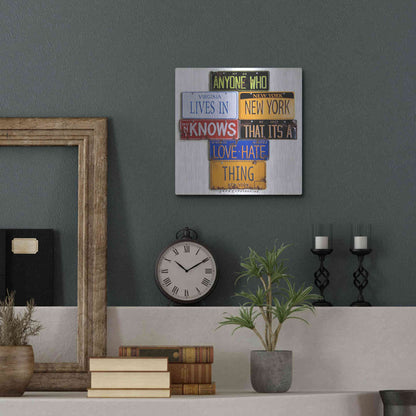 Luxe Metal Art 'Spike Lee Love - Hate Thing' by Gregory Constantine, Metal Wall Art,12x12