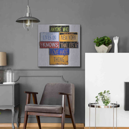 Luxe Metal Art 'Spike Lee Love - Hate Thing' by Gregory Constantine, Metal Wall Art,24x24