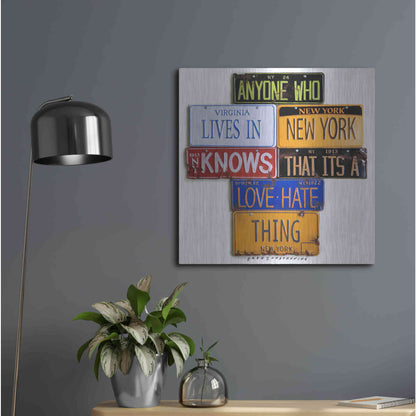 Luxe Metal Art 'Spike Lee Love - Hate Thing' by Gregory Constantine, Metal Wall Art,24x24
