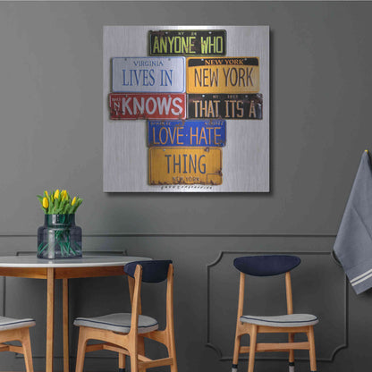Luxe Metal Art 'Spike Lee Love - Hate Thing' by Gregory Constantine, Metal Wall Art,36x36