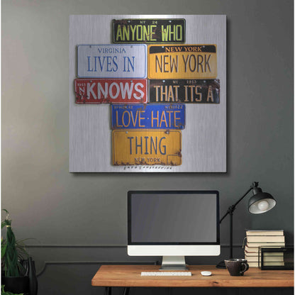 Luxe Metal Art 'Spike Lee Love - Hate Thing' by Gregory Constantine, Metal Wall Art,36x36