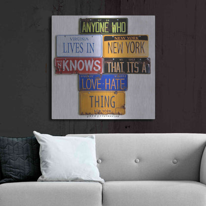 Luxe Metal Art 'Spike Lee Love - Hate Thing' by Gregory Constantine, Metal Wall Art,36x36