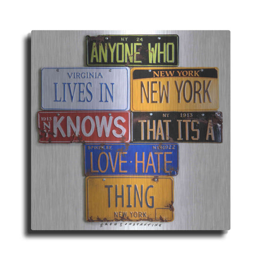 Luxe Metal Art 'Spike Lee Love - Hate Thing' by Gregory Constantine, Metal Wall Art